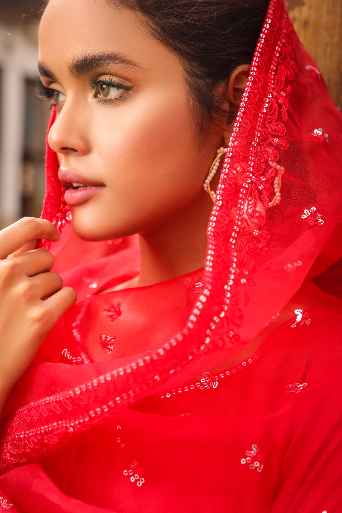 RED PEPLUM - EMB 201