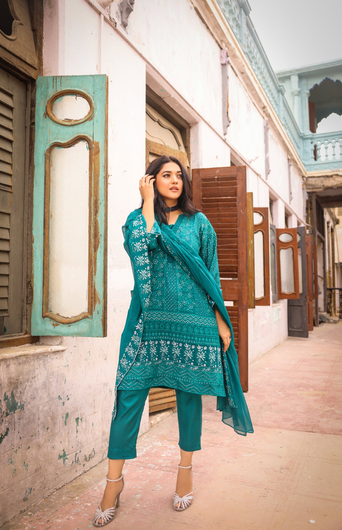 BLUE CHIFFON - EMB 193 WD