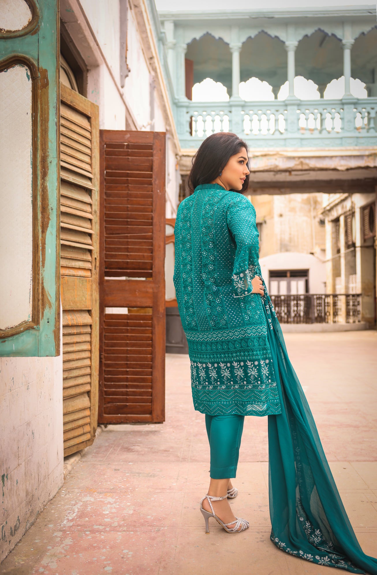 BLUE CHIFFON - EMB 193 WD