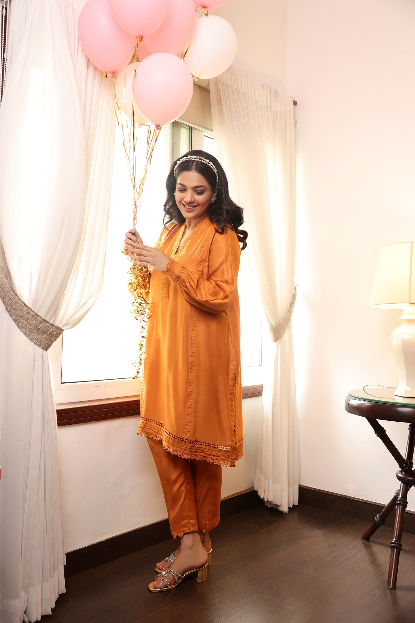 MUSTARD COTTON NET LACE LC-03