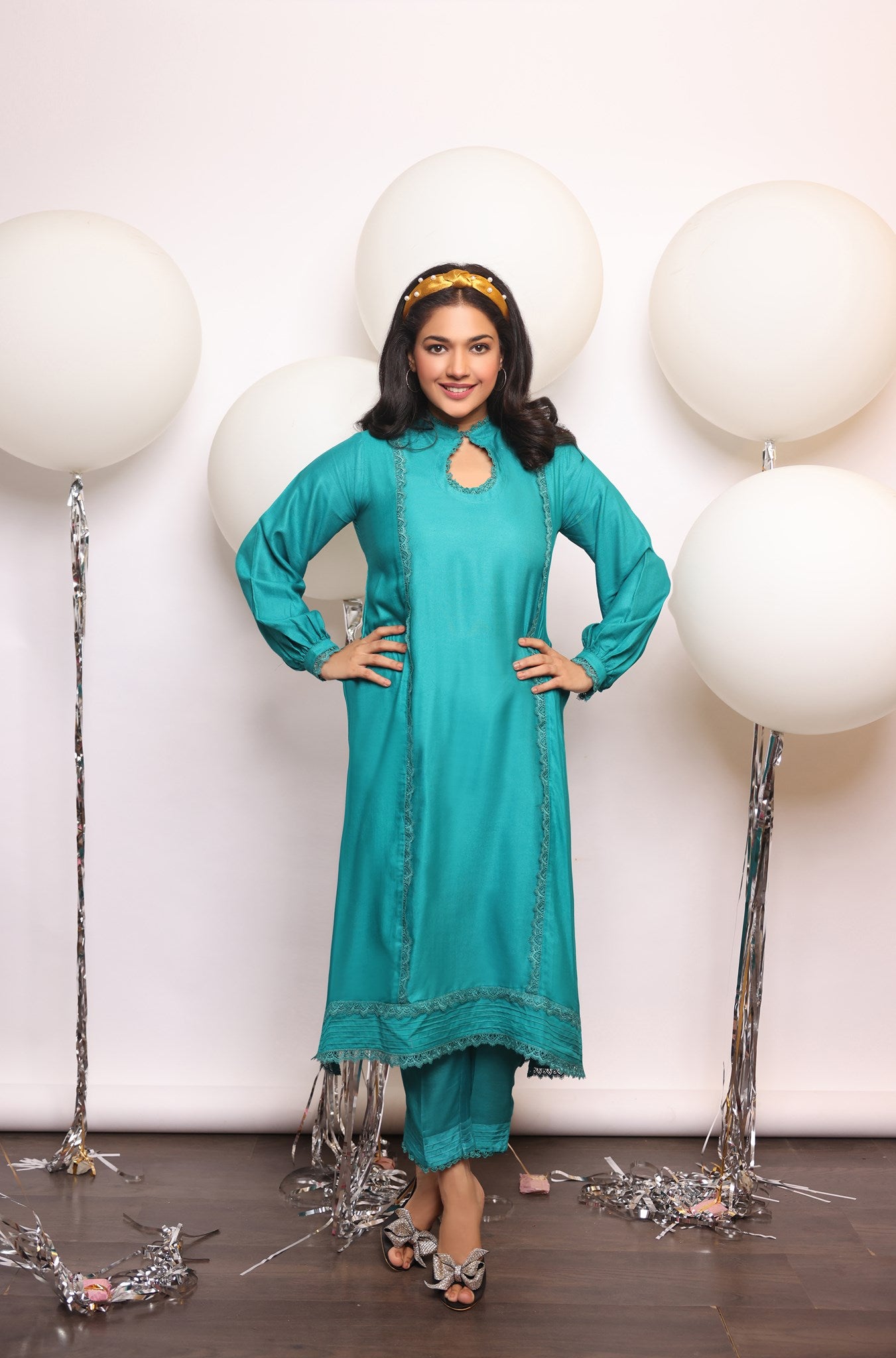 BLUE COTTON NET LACE LC-01