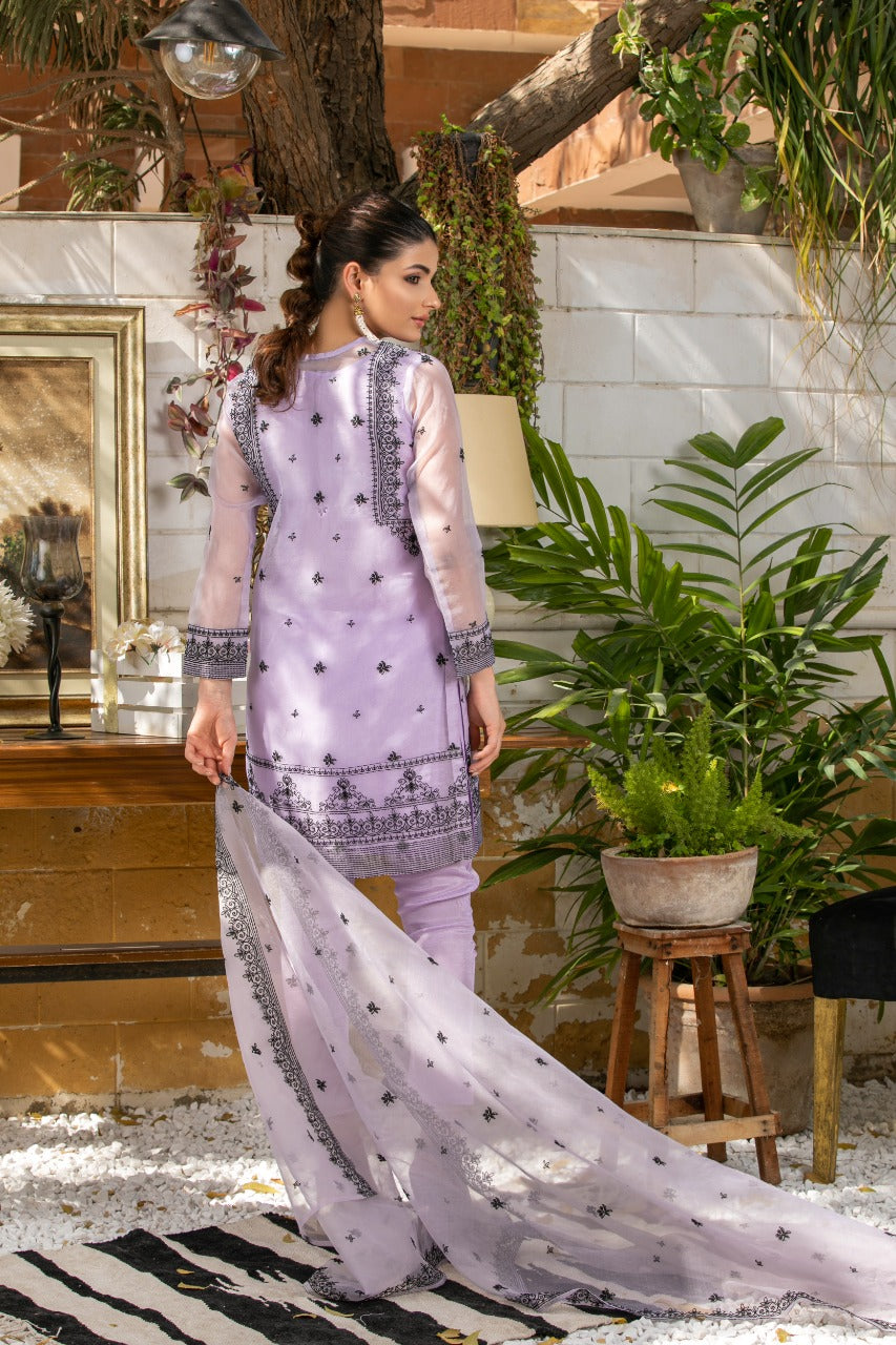 PURPLE RAW SILK - EMB 166