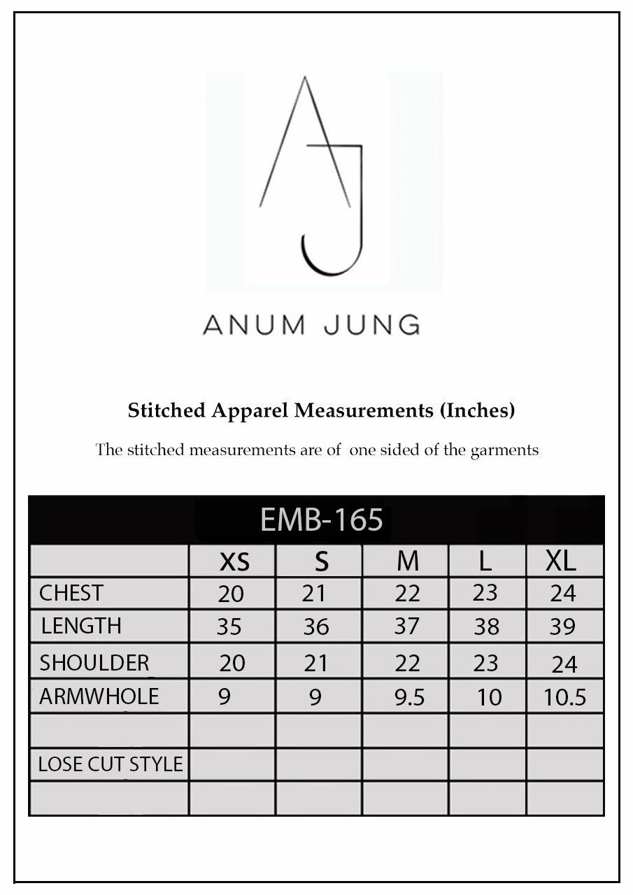 BLACK KURTA - EMB 165