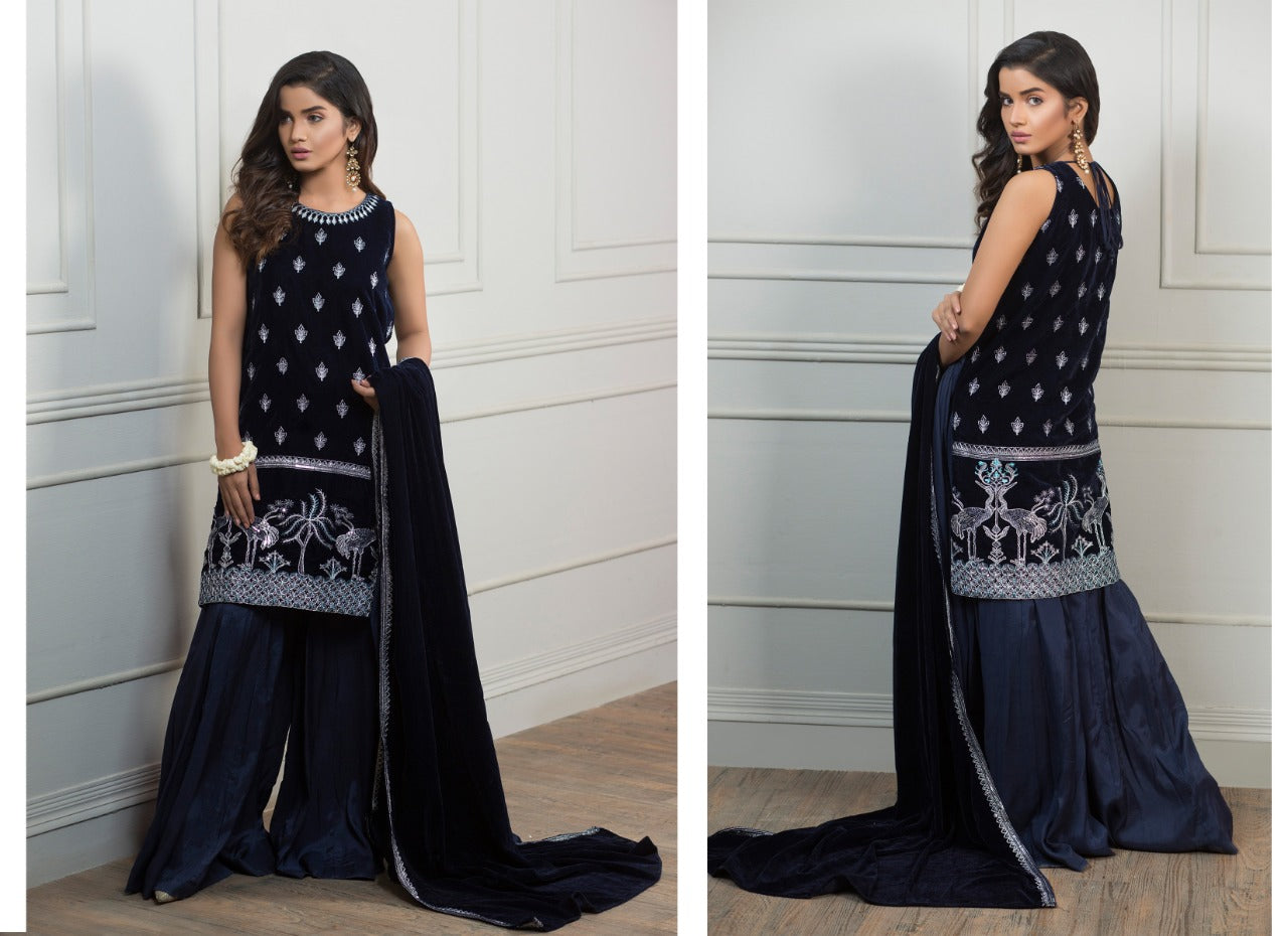 Velvet Dress Collection in Pakistan by Anum Jung