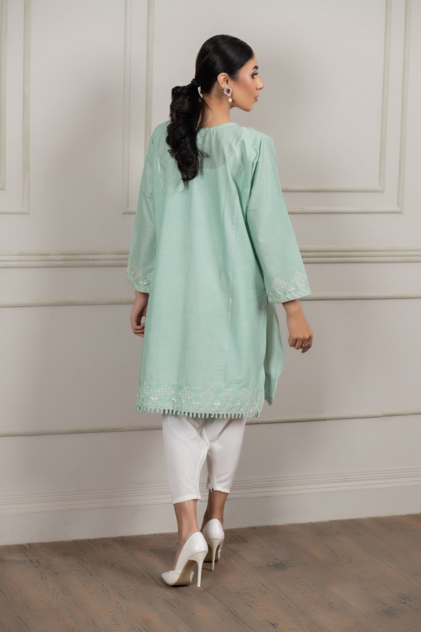 WHITE ZIP SHALWAR