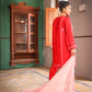 RED COTTON SILK - EMB 206
