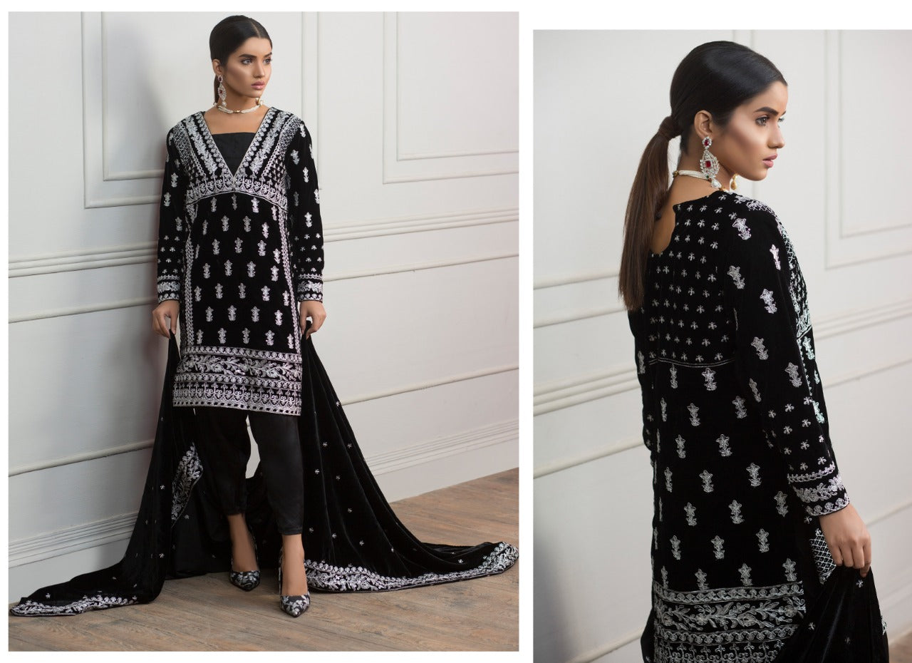 Velvet Dress Collection in Pakistan by Anum Jung